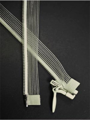 Transparent zipper 40 cm open end - IVORY (Elefántcsontszínű)